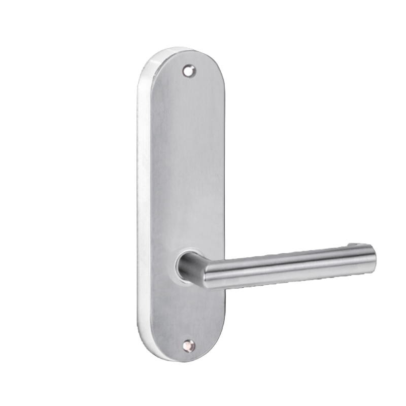 Lockwood 2905 Round End Plate With 155 Lever Satin Chrome 2905/155SC - primehardware