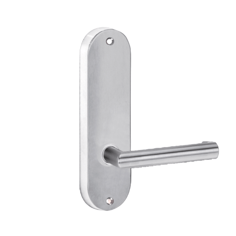 Lockwood 2905 Round End Plate With 155 Lever Satin Chrome 2905/155SC - primehardware