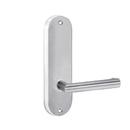 Lockwood 2905 Round End Plate With 155 Lever Satin Chrome 2905/155SC - primehardware