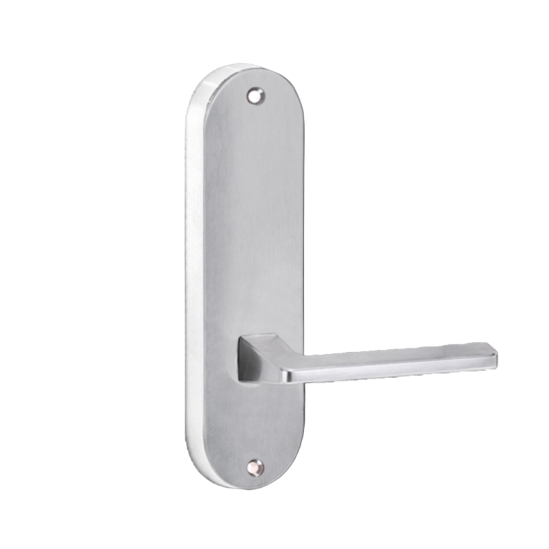 Lockwood 2905 Round End Plate With 178 Lever Satin Chrome 2905/178SC - primehardware