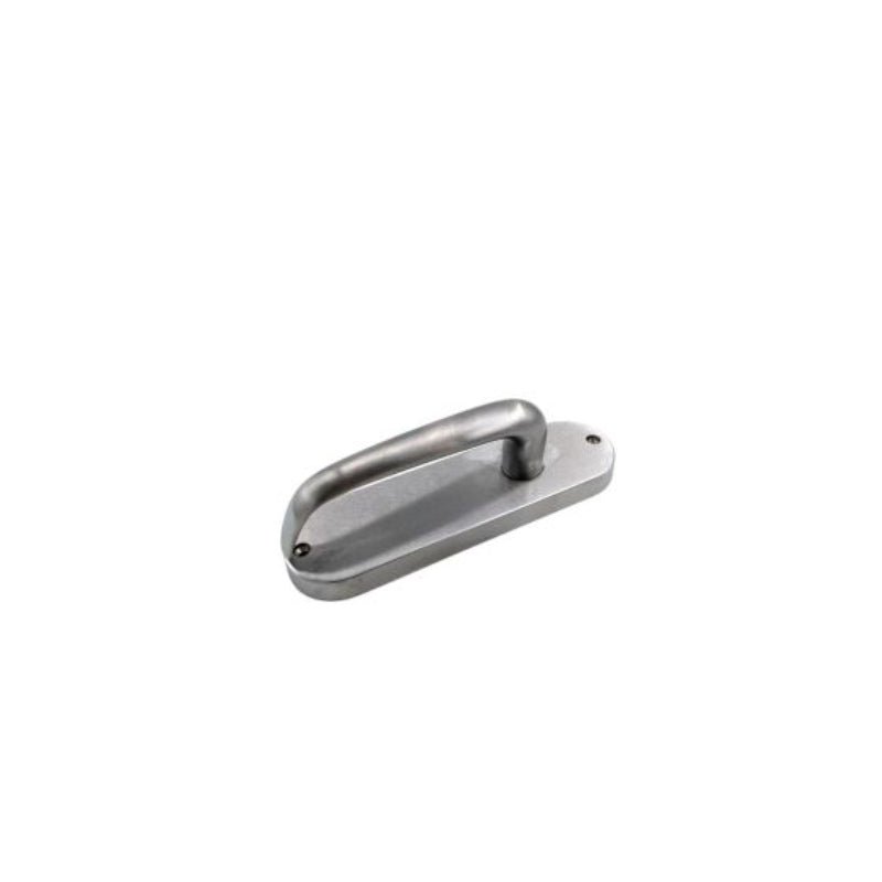 Lockwood 2905 Round End Plate With 180 Lever Satin Chrome 2905/180SC - primehardware