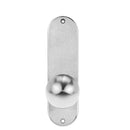 Lockwood 2905 Round End Plate With 20 Knob Satin Chrome 2905/20SC - primehardware