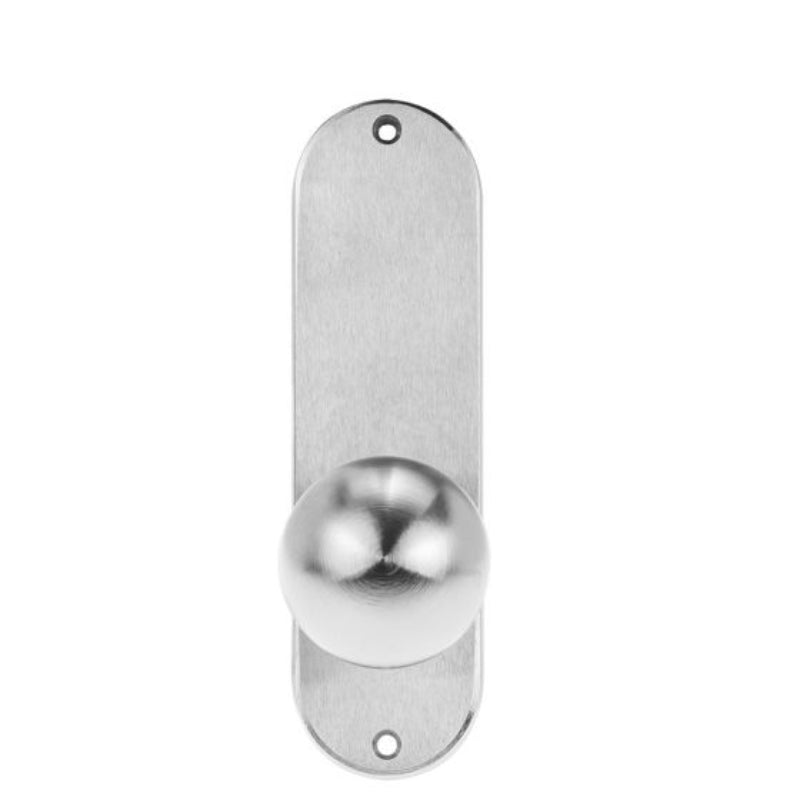 Lockwood 2905 Round End Plate With 20 Knob Satin Chrome 2905/20SC - primehardware