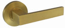 Austyle Builders Choice Lever Satin Brass 63mm Rnd Rose SB 54mm - primehardware