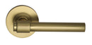 Austyle Builders Choice Lever 63mm Round Rose Black & Satin brass 63mm All In One Passage/Privacy Lever Set - primehardware