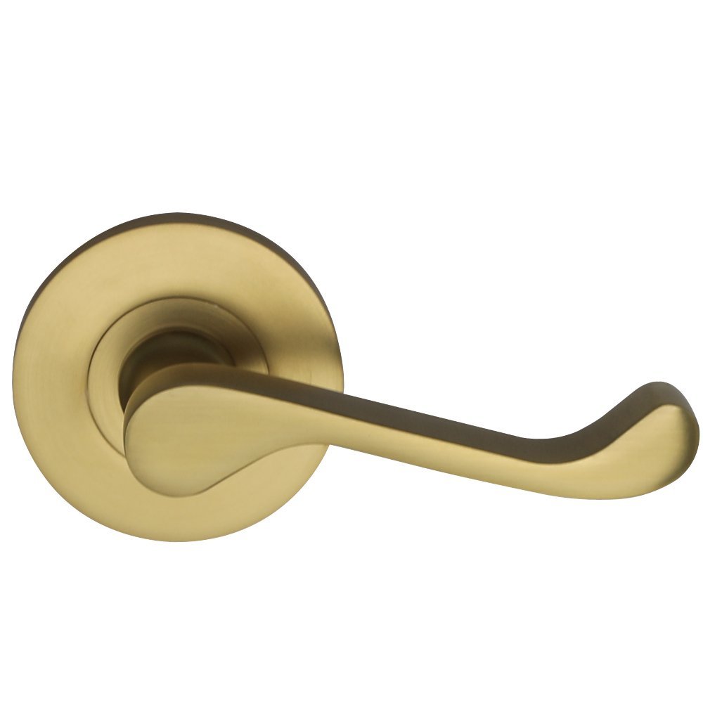 Austyle Builders Choice Lever 63mm Round Rose All In One Passage/Privacy Lever Set Black & Satin Brass - primehardware