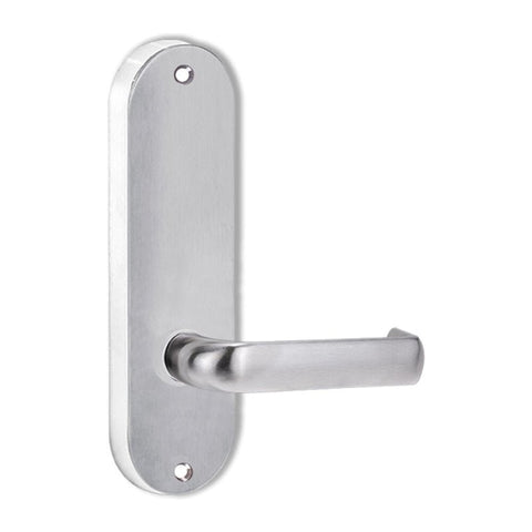 Lockwood 2905 Round End Plate With 47 Left - Hand Lever Satin Chrome 2905/47LSC - primehardware