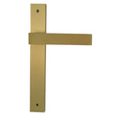 Builders Choice Long Plate Passage Set Satin Brass 225x32mm ONLY LEVER SET - primehardware