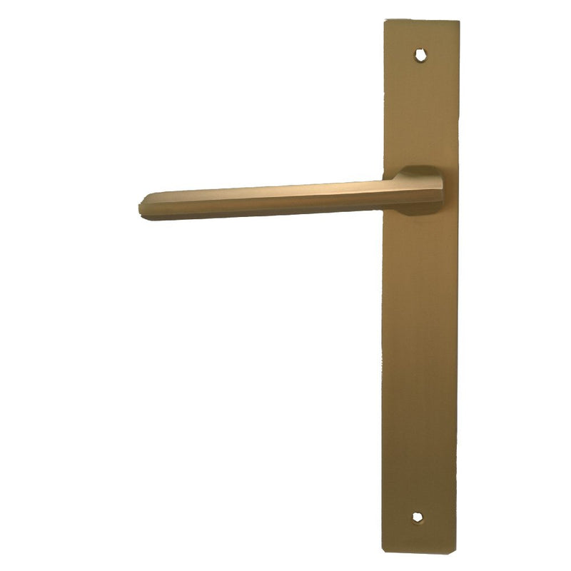 Builders Choice Long Plate Passage Set Satin Brass 225x32mm.  ONLY LEVER SET