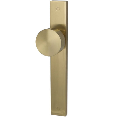 Builders Choice Designer Knob Set Satin Brass 225mm ONLY LEVER SET - primehardware