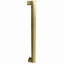 Superior Brass Entry Handle Offset Tapered Face Double Satin Brass 475mm - primehardware