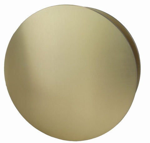 Round beige object on a white background