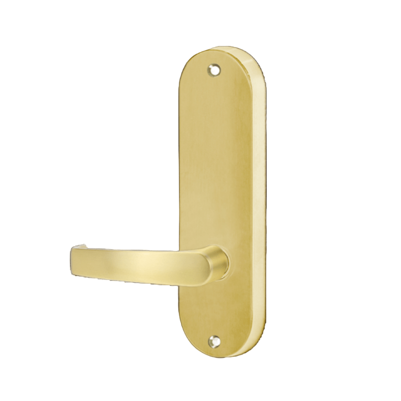 Lockwood 2905 Round End Plate With 47 Right - Hand Lever Polished Brass Unlacquered 2905/47RBU - primehardware
