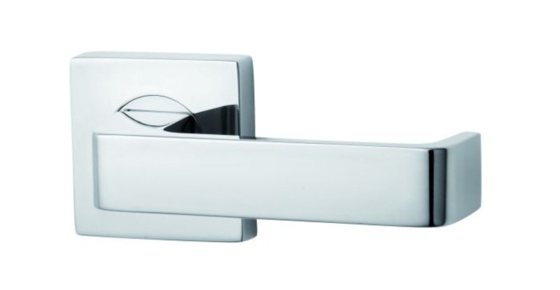 Lockwood Symphony 90 Lever On Square Rose Int Half Set Chrome Plate 1421/90CP - primehardware