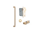 IVER Berlin Door Pull Single Handle Only | 450mm Entrance Kit (Key/Key) - Polished Brass