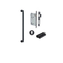 IVER Brunswick Door Pull Handle | 450mm Entrance Kit (Key/Key) - Matt Black
