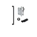 IVER Brunswick Door Pull Handle | 450mm Entrance Kit (Key/Thumb) - Matt Black