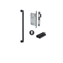 IVER Berlin Door Pull Single Handle Only | 450mm Entrance Kit (Key/Key) - Matt Black