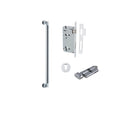 IVER Berlin Door Pull Single Handle Only | 450mm Entrance Kit (Key/Thumb) - Polished Chrome
