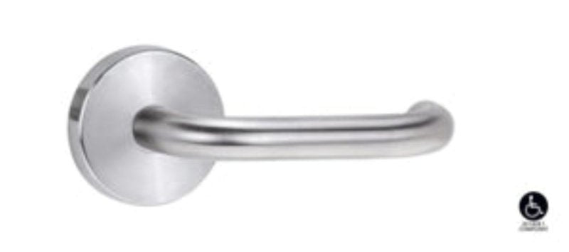 Lockwood 1370 Series 76 Lever On Round Rose Internal Half Set Satin Chrome 1371/76SC - primehardware