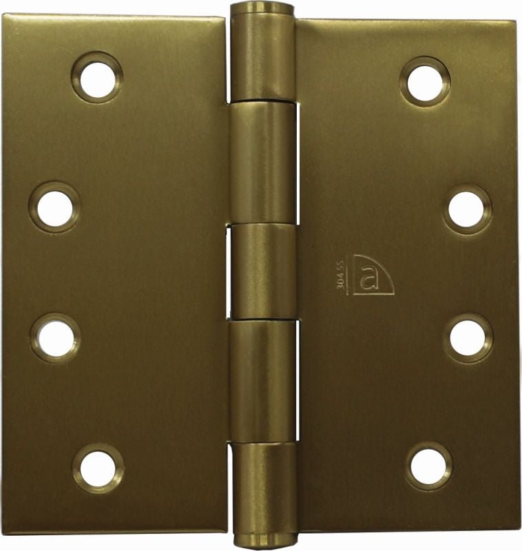 Superior Brass Butt Hinge Fixed Pin inc screws (pair) SB 100x100x2.5mm - primehardware