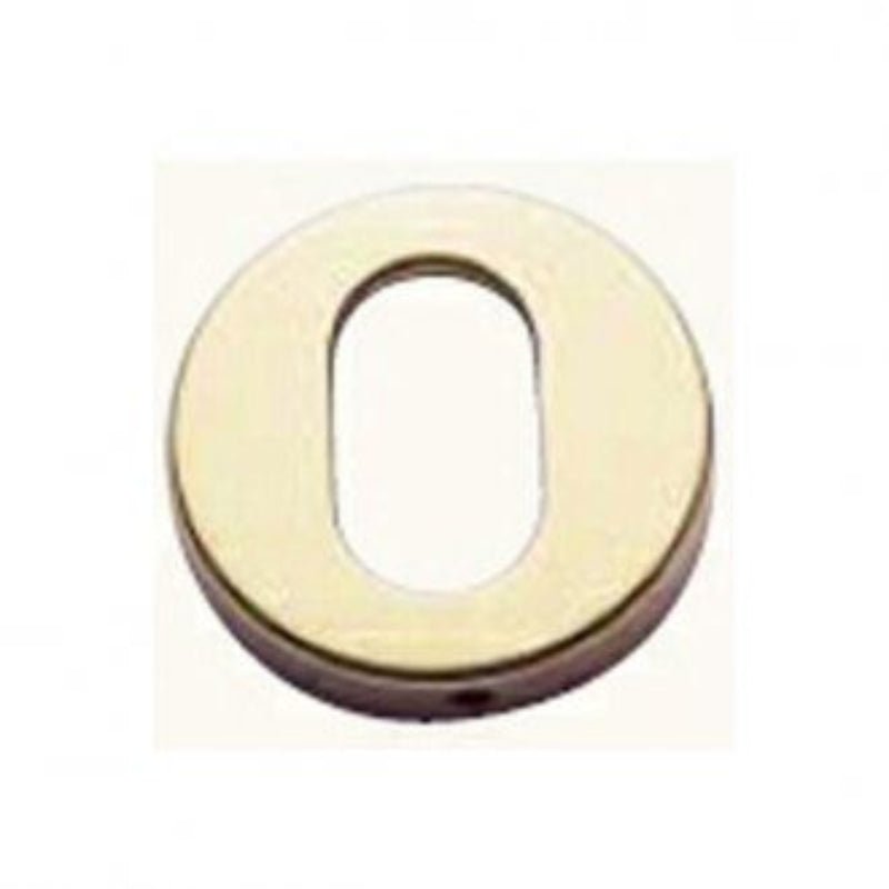Lockwood 1370 Series Oval Cylinder Escutcheon – Grub Screw Fix Polished Brass  1376/EPB