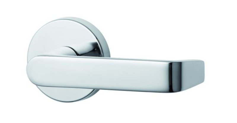 Lockwood 1370 Series 59 Lever On Round Rose Ext Half Set Satin Chrome  1370/59SC