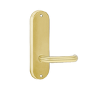 Lockwood 2905 Round End Plate With 70 Lever Polished Brass 2905/70PB - primehardware