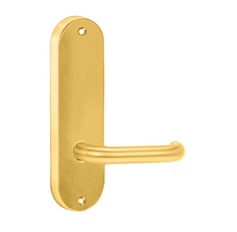 Lockwood 2905 Round End Plate With 70 Lever Satin Brass 2905/70SB - primehardware
