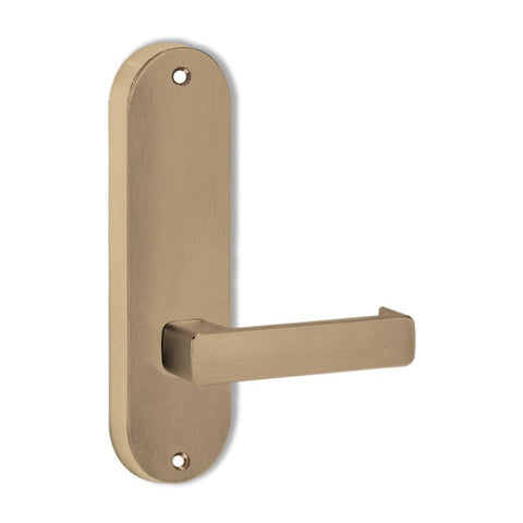 Lockwood 2905 Round End Plate With 76 Lever Arch Bronze Unlacquered 2905/76AU - primehardware
