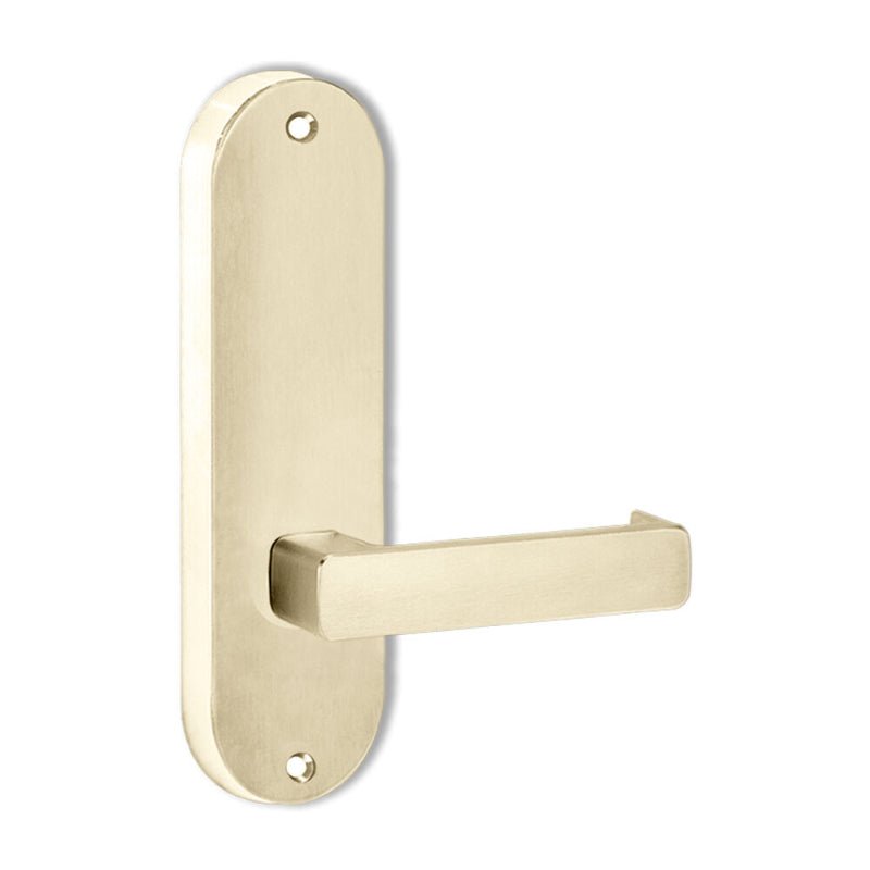Lockwood 2905 Round End Plate With 76 Lever Polished Brass 2905/76PB - primehardware