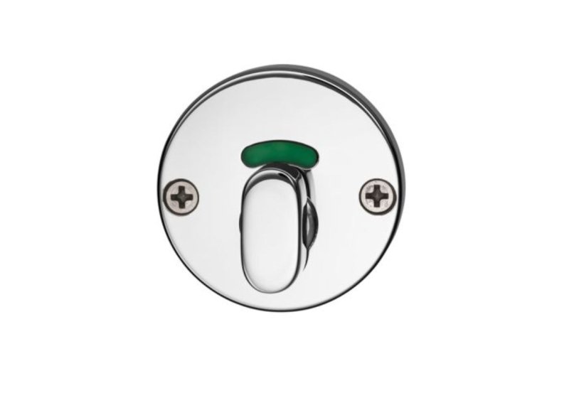 Lockwood 1370 Series Privacy Indicating Turn Escutcheon - Surface Fix Satin Chrome  1377/IPSC