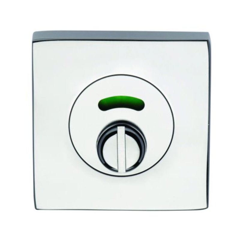 Lockwood Symphony 1420 Series Privacy Indicating Emergency Turn Escutcheon - Surface Fix Satin Chrome 1428/IPSC