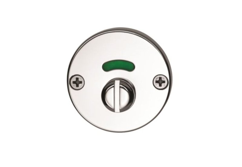 Lockwood 1371 Series Privacy Indicating Emergency Turn Escutcheon - Surface Fix Satin Chrome  1378/IPSC