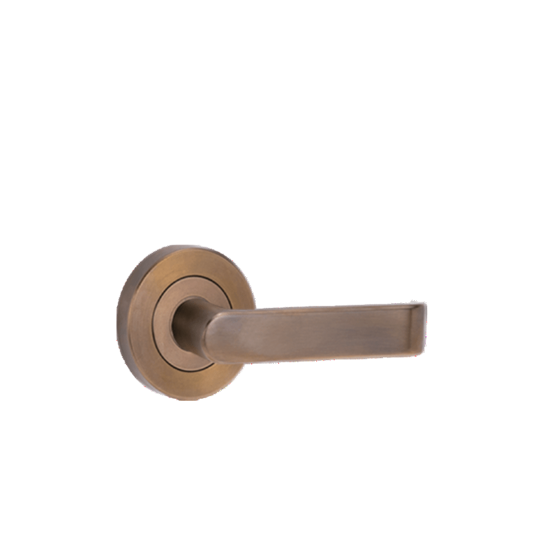 Lockwood Symphony 59 Lever On Round Rose Full Set Architectural Bronze 1220/1221/59AZ - primehardware