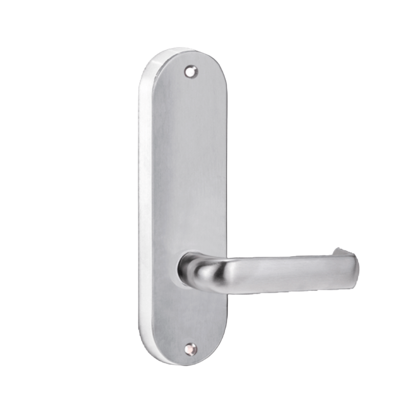 Lockwood 2905 Round End Plate With 77 Lever Satin Chrome 2905/77SC - primehardware