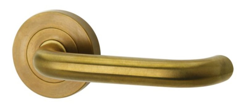Lockwood Symphony 70 Lever On Round Rose Full Set Architectural Bronze Unlacquered  1220/1221/70AU