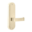 Lockwood 2905 Round End Plate With 90 Lever Polished Brass 2905/90PB - primehardware