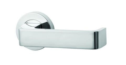 Lockwood Symphony 90 Lever On Round Rose Full Set Polished Brass Unlacquered 1220/1221/90BU - primehardware