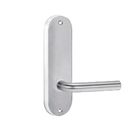 Lockwood 2905 Round End Plate With 97 Lever Satin Chrome 2905/97SC - primehardware