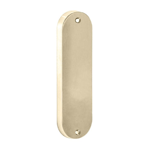 Lockwood 2907 Round End Plate Satin Brass 2907SB - primehardware