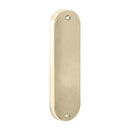 Lockwood 2907 Round End Plate Satin Brass 2907SB - primehardware