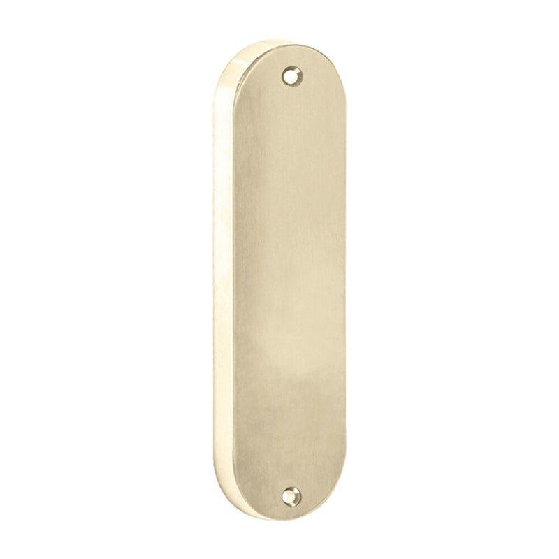Lockwood 2907 Round End Plate Satin Brass Unlacquered 2907SBU - primehardware
