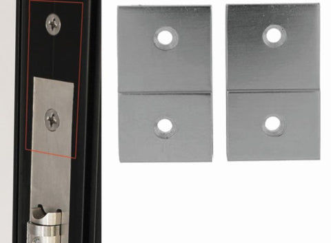 Austyle Fixing Tabs To Flush Mount Locks (Metal Frames) Satin Stainless Steel 50x25mm 9865 - primehardware
