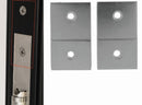Austyle Fixing Tabs To Flush Mount Locks (Metal Frames) Satin Stainless Steel 50x25mm 9865 - primehardware