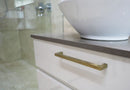 Superior Brass Cabinet Handle Satin Brass 236mm 224cc/12mm diam - primehardware