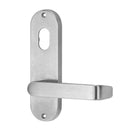 Lockwood 2808 Round End Plate with Cylinder Hole & 59 Lever Satin Chrome 2808/59SC - primehardware