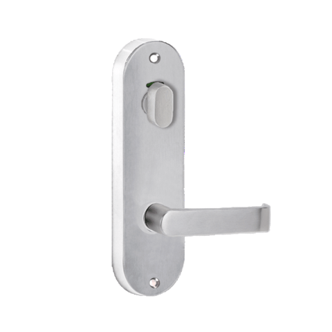 Lockwood 2916 Round End Plate With Privacy Indicator Turn & 59 Lever Satin Chrome 2916/59SC - primehardware