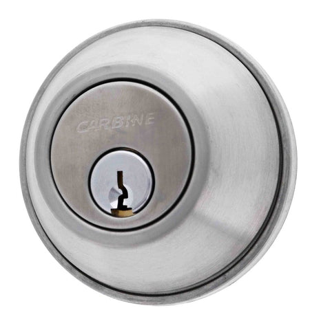 Carbine ALB series Single Cylinder and Turn Deadbolt, 60 - 70mm backset, TES5 Keyed to Differ , Boxed, Satin Stainless Steel - primehardware