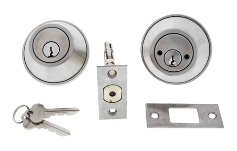 Carbine ALB series Double Cylinder Deadbolt, 60 - 70mm backset, C4 Keyed to Differ , Display Pack, Satin Stainless Steel - primehardware